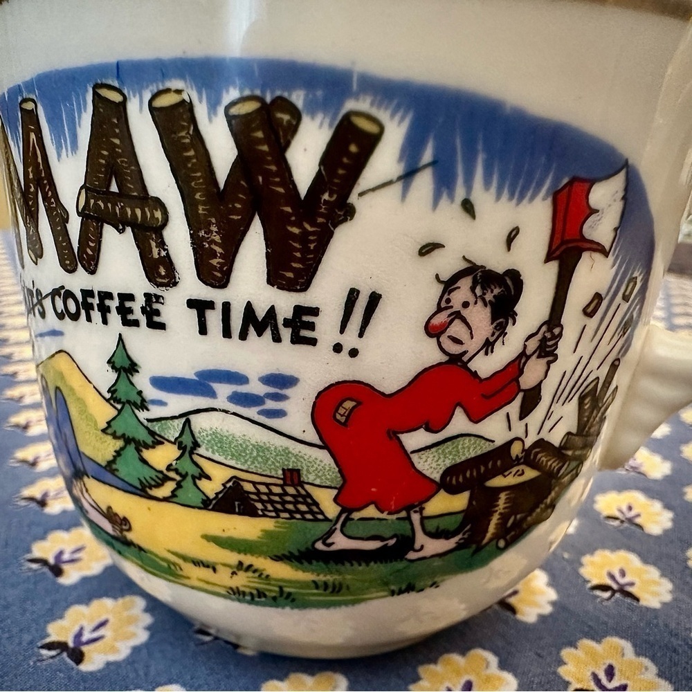 Vintage 1930s MAW PAW COFFEE TIME Mug 8 oz. USA Cabincore - Picture 2 of 9
